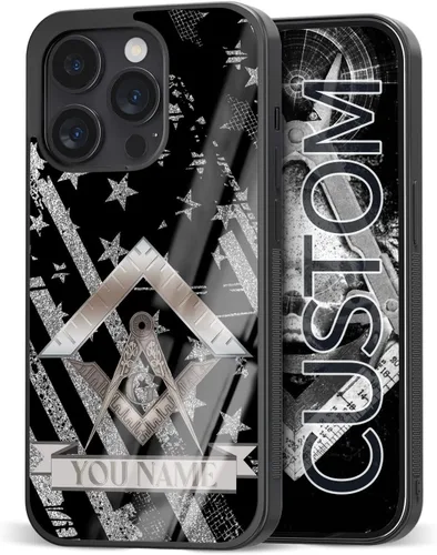 Fundas de teléfono personalizadas con nombre de hermano masónico, regalos de mampostería gratis para hombres para iPhone 11 12 13 14 15 16 Pro Max