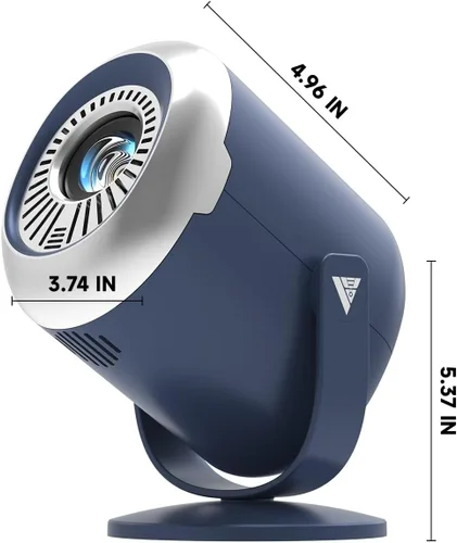 Miniatura 8 de Mini proyector con soporte, soporte 1080P, proyector portátil con WiFi y Bluetooth, proyector de película giratorio de 240° compatible con TV