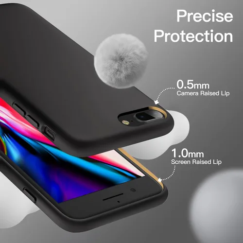 Miniatura 5 de JETech - Carcasa de silicona para iPhone 7 Plus, iPhone 8 Plus, de 5.5 pulgadas, tacto suave y sedoso, funda protectora de cuerpo completo, a prueba