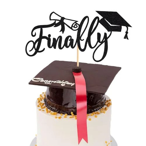 Miniatura 23 de Arthsdite 1 Pieza Decoración para Pastel de Graduación con Purpurina Dorada "So Proud of You" - 2025 Graduado Felicitaciones Senior Decoración