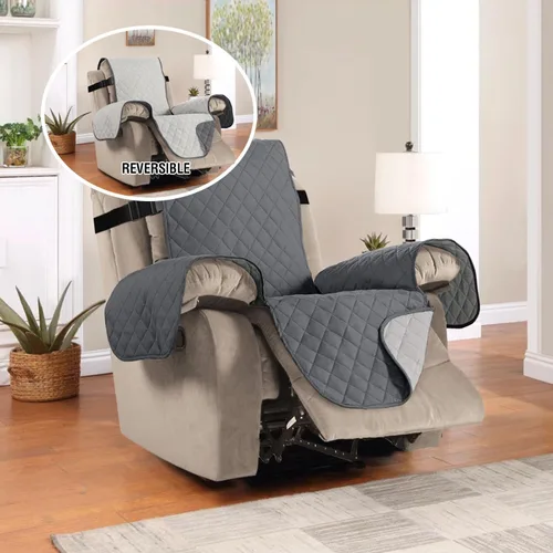 Miniatura 3 de H.VERSAILTEX Fundas Acolchadas Reversibles para Sillones Reclinables, Funda para Silla Reclinable Resistente al Agua, Protector de Muebles Lavable