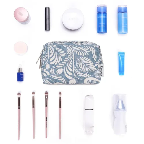 Miniatura 3 de Narwey Pequeña bolsa de maquillaje para bolso, mini bolsa de cosméticos, bolsa de maquillaje de viaje con cremallera, bonitas bolsas de maquillaje