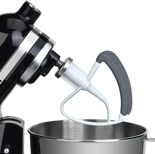 Miniatura 6 de Batidor de borde flexible para KitchenAid de 4.5 a 5 cuartos de galón, accesorios para batidora de pie inclinable, paleta mezcladora con bordes