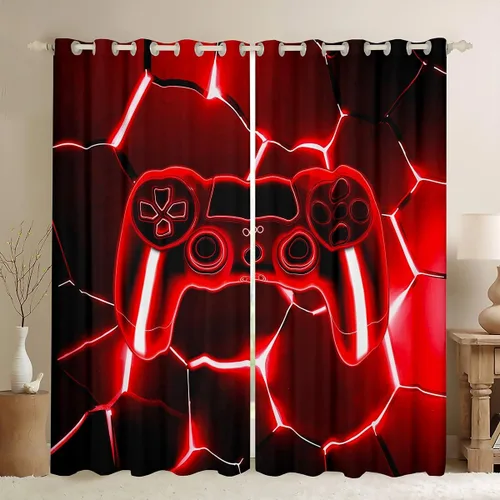 Miniatura 26 de Feelyou Cortinas de ventana para jugadores, cortinas de juego para niños, niñas y adolescentes, decoración de habitación, consola de juego, cortinas