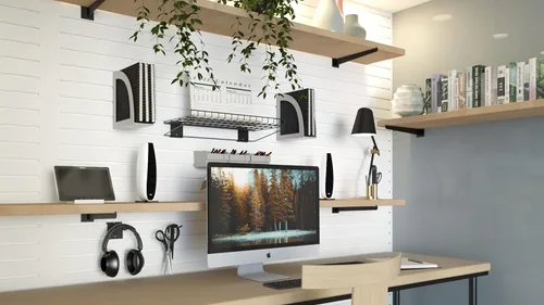 Miniatura 8 de Trusscore Tablero para Pared y Techo, Panel Ancho de 16 Pulgadas - Muestra (Gris)