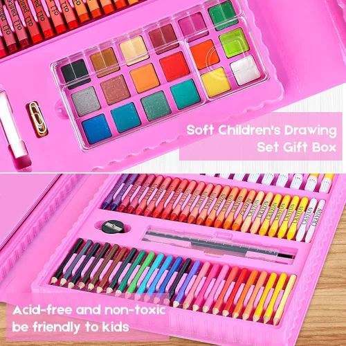 Miniatura 4 de iBayam Paquete de 251 suministros de arte, kits de arte de dibujo para niños, adolescentes y adultos, estuche de arte de viaje con caballete triple
