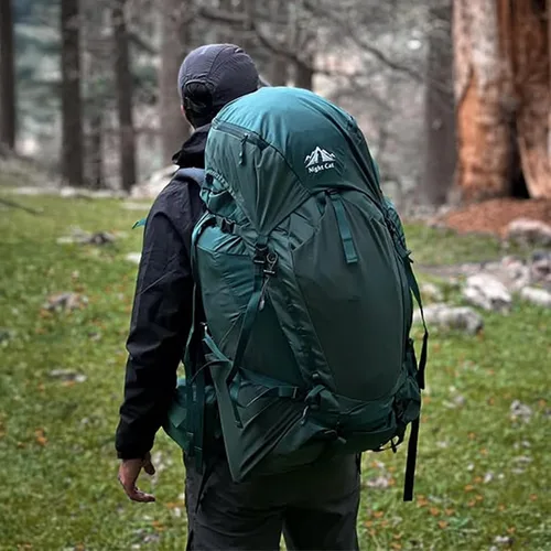 Miniatura 2 de Night Cat Mochila de senderismo con marco interno: Mochila de camping grande de 100L para hombres y mujeres que viajan cubierta impermeable