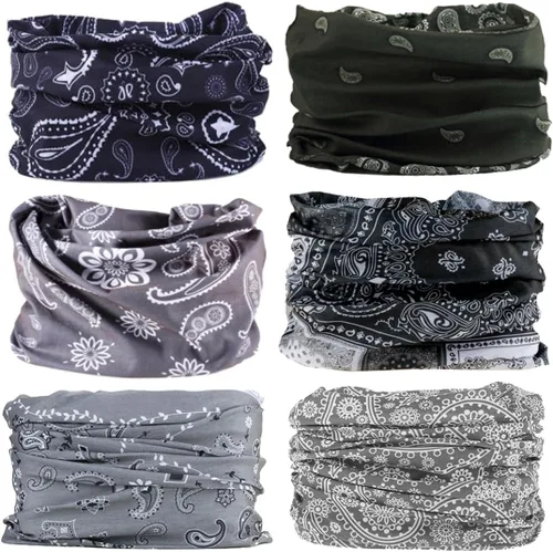 Miniatura 23 de Polaina para el cuello Máscara Bufanda para la cara Bandana Cobertura de tubo Tocado Pasamontañas Diadema Envoltura para la cabeza para hombres