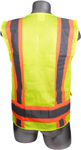 Miniatura 6 de Malta Dynamics Chaleco de inspección de seguridad amarillo de alta visibilidad, compatible con OSHA/ANSI, tamaño multi 1 Paquete