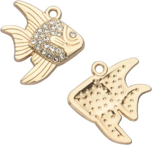 Miniatura 3 de Paquete de 20 dijes de diamantes de imitación chapados en oro, accesorios de cristal para collares, pulseras, joyería, manualidades, bricolaje