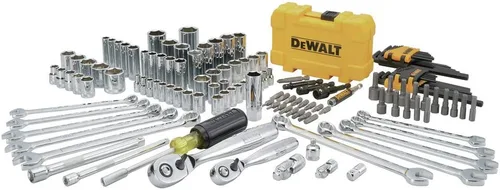 Miniatura 4 de DEWALT Kit de herramientas mecánicas y juego de llaves, 142 piezas, 1/4 y 3/8" de transmisión, MM/SAE (DWMT73802)