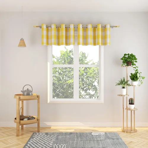 Miniatura 52 de Cortinas de 24 pulgadas de largo con diseño Buffalo Check Gingham Plaid para ventanas de cocina y baño, tratamiento para ventanas con 2 paneles