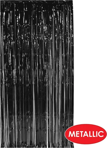 Miniatura 3 de 1 capa FR Gleam 'N Curtain (negro) accesorio de fiesta (1 unidad) (1/paquete)