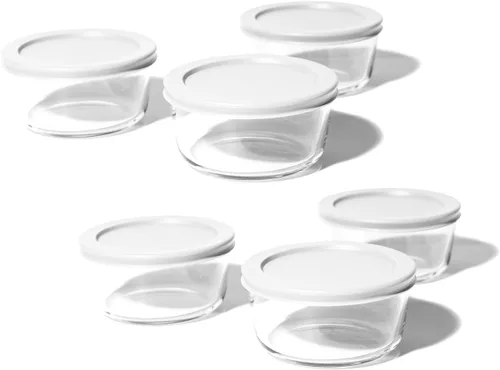 Miniatura 22 de Juego de 8 recipientes de vidrio para almacenamiento de alimentos (4 recipientes + 4 tapas sin BPA), 6.5 tazas, a prueba de fugas, aptos