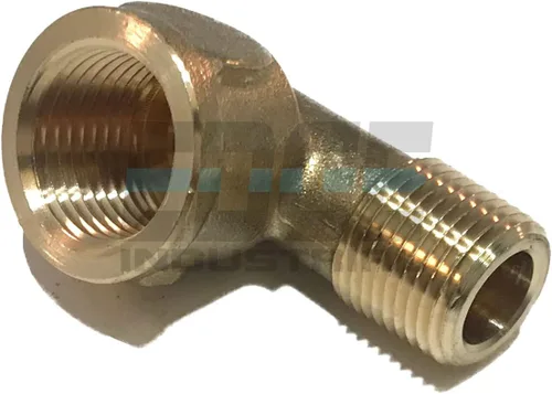 Codo de calle reductor de 90 grados de latón forjado 1/2 pulgada hembra NPT X 3/8 pulgadas macho NPT combustible, aire, agua, aceite, gas, WOG