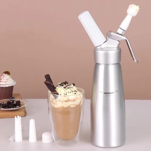 Miniatura 7 de Piezas de repuesto para dispensador de crema batida Fabricante de postres 3 consejos de decoración Gourmet Whip Culinary Soporte de cargador