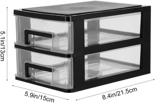 Miniatura 3 de Gabinete de almacenamiento Estante de almacenamiento de múltiples capas tipo cajón armario Negro