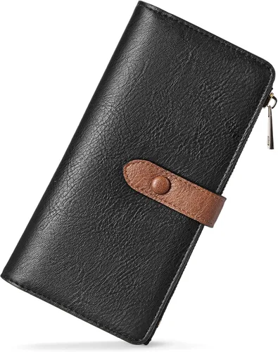 Miniatura 72 de BOSTANTEN - Cartera de piel auténtica para mujer con bolsillo con cremallera), BL3162011Kcoffee