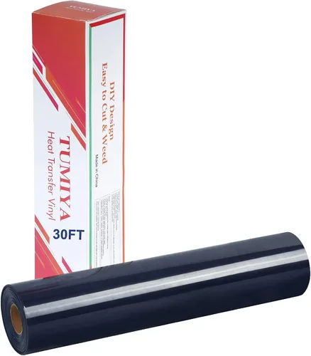 Miniatura 46 de TUMIYA Vinilo HTV - Vinilo de transferencia de calor de 12 pulgadas x 35 pies, vinilo dorado para planchar, rollo adhesivo brillante fácil de cortar