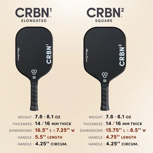 Miniatura 5 de CRBN Pickleball - Paleta CRBN1 y CRBN2 - Paleta de pickleball de fibra de carbono con núcleo de polímero tipo panal - Equilibrio perfecto
