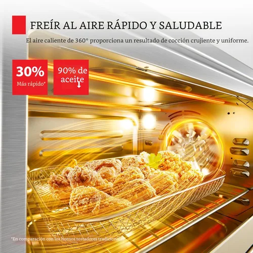 Miniatura 5 de TOSHIBA ChefFry - Combo de horno tostador y freidora de aire, gran capacidad de 26.4 cuartos de galón, horno tostador de encimera 12 en 1, acero