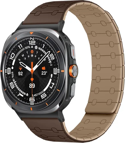 Miniatura 11 de Amizee No Gap Band Compatible con Samsung Galaxy Watch Ultra (2025/2024) Correa de 47mm, Correa de silicona deportiva magnética de 22mm para mujeres