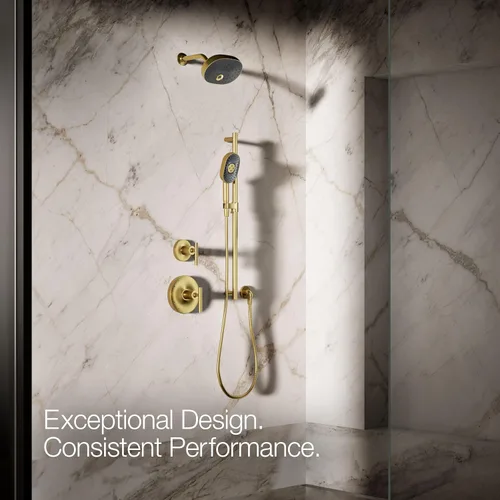 Miniatura 7 de KOHLER 26284-G-2MB Statement™ Multifunción Oblonga 1.75 gpm Ducha de mano, latón moderno cepillado vibrante
