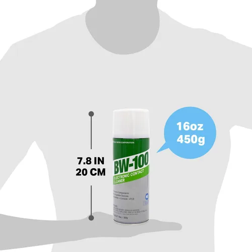 Miniatura 2 de BW-100 Aerosol limpiador electrónico no inflamable de contacto - Limpia de forma segura Joycons, computadoras, PCB y más - Elimina el polvo
