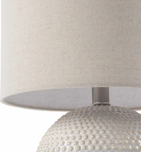 Miniatura 6 de BoutiqueRugs Manaloal - Lámpara de mesita de noche de cerámica con puntos boho para mesita de noche de dormitorio, iluminación lateral lateral