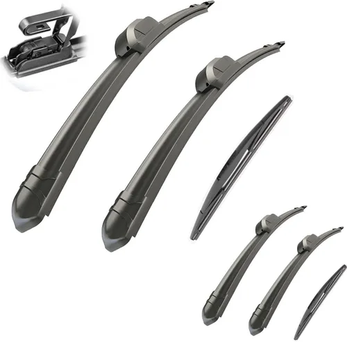 Miniatura 8 de Limpiaparabrisas de automóvil compatible con Nissan NV200 2009-2020, limpiaparabrisas delantero y trasero de goma suave, limpiaparabrisas de 22 + 16