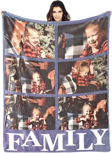 Miniatura 18 de Manta personalizada con fotos, manta personalizada con fotos para parejas, papá, mamá, niños, perros, amigos, cumpleaños, boda, Navidad, Año Nuevo