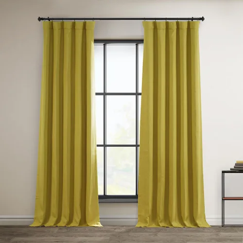 Miniatura 62 de HPD Half Price Drapes - Cortinas de lino sintético para sala de estar (2 paneles) - 100 pulgadas de ancho x 84 pulgadas de largo - Cortinas
