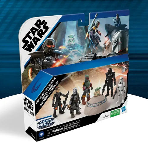 Miniatura 2 de STAR WARS Mission Fleet, juego de figuras de acción Mandalorian a escala de 2.5 pulgadas con 6 figuras y 8 accesorios, juguetes para niños y niñas