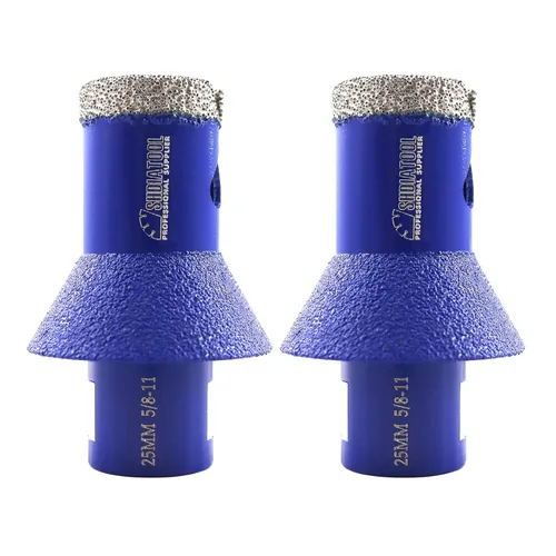 Miniatura 13 de SHDIATOOL Brocas de núcleo de perforación de diamante, sierra de agujero de 1 pulgada para azulejos de porcelana para biselado biselado mármol