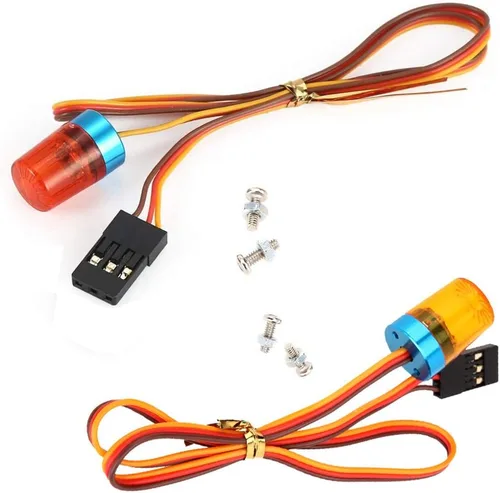 Miniatura 24 de LED Strobing Luz intermitente giratoria 0.354x0.591 in Lámpara para RC Modelo Policía Bomberos Ambulancia Coche Camión Iluminación (amarillo)
