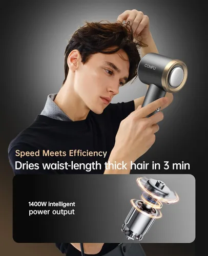 Miniatura 2 de CONFU - Secador de pelo con difusor, secador de pelo para mujer de alta velocidad profesional iónico para secado rápido, secadores de pelo