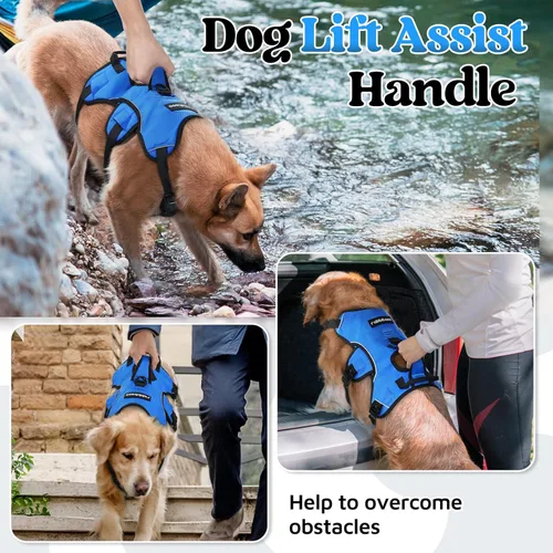 Miniatura 3 de rabbitgoo - Arnés para perro a prueba de fugas, arnés para mascotas acolchado suave de cuerpo completo, arnés reflectante ajustable sin tirones