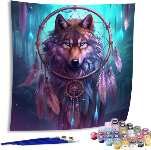Miniatura 21 de Diymood Kits de pintura por números para adultos, esqueleto, pintura al óleo, pintura al óleo, pintura acrílica por números, kits para niños