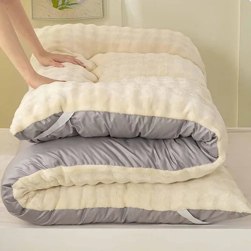 Miniatura 4 de Colchón japonés de suelo, colchón de futón con bolsa de almacenamiento portátil y funda lavable, tapete de tatami grueso enrollable adecuado