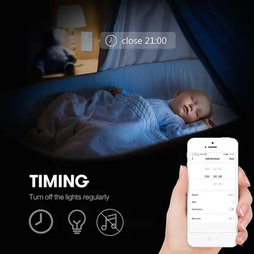 Miniatura 8 de Interruptor de luz táctil de pared inteligente WiFi de 2.4 GHz