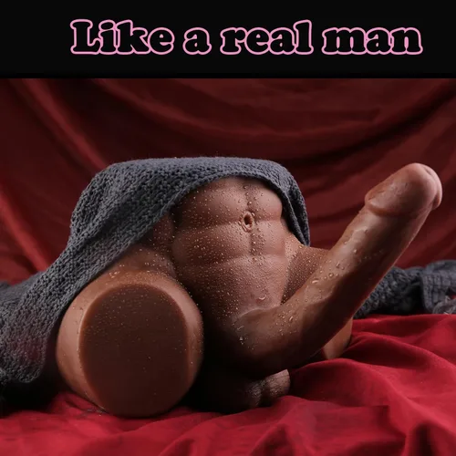 Miniatura 2 de Muñeca sexual masculina para mujeres con consolador enorme de 7.7 pulgadas, muñeca sexual de torso para adultos para masturbación femenina, juguete