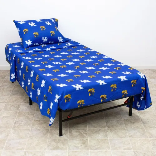 Miniatura 7 de Everything Comfy Kentucky Wildcats - Juego de sábanas de 3 piezas, tamaño individual, fondo del color del equipo, 1 sábana encimera, 1 sábana