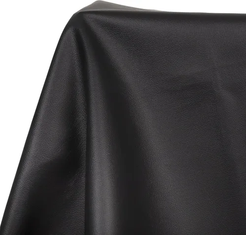 Tapicería de vinilo marino de piel sintética: piel sintética de grano negro Meneng de 54 x 72 pulgadas, tela de vinilo marino, impermeable,