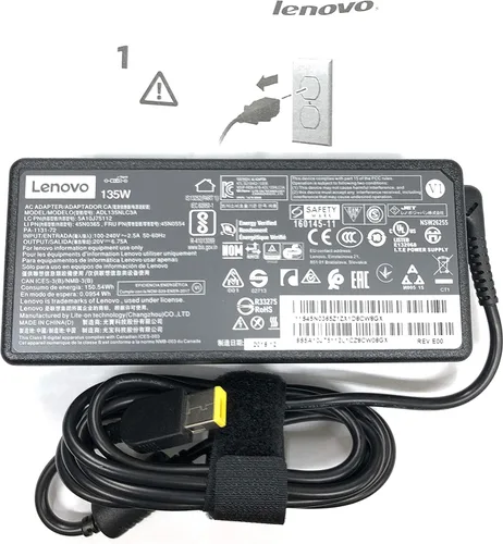 Miniatura 7 de Lenovo Adaptador de CA de punta delgada de 20V 6.7A 135W para Lenovo ideapad Z710 Ideapad Y50-70 Thinkpad t440p t450p t460p t530 t540 t540p t560