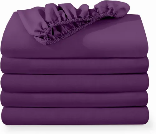 Miniatura 19 de Bare Home - Paquete de 2 sábanas bajeras tamaño King de microfibra ultrasuave 1800, resistente a las arrugas, bolsillo profundo (tamaño King, blanco)