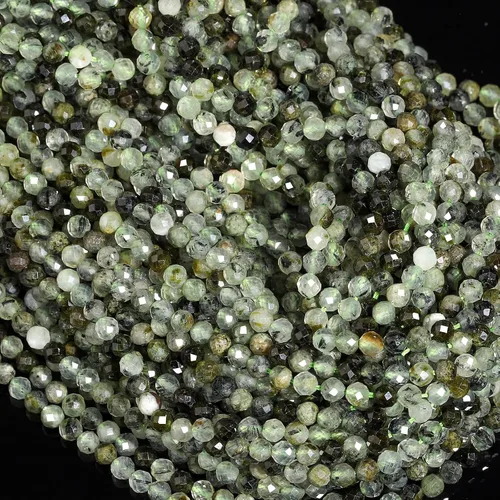 Miniatura 82 de 180 piezas 2mm Cuentas de piedras preciosas de turquesa africana natural facetada redonda suelta para hacer joyas