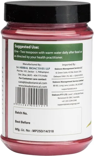 Miniatura 3 de bixa BOTANICAL Hibiscus Powder (Hibiscus Rosa Sinensis) Suplemento herbario natural ayurvédico Refrigerante natural y refrigerante Tratado al