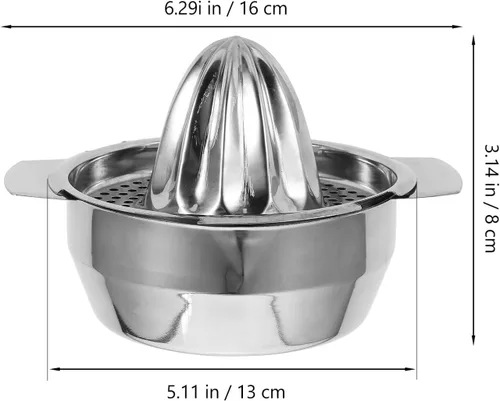 Miniatura 2 de SHINEOFI Stainless Steel Manual Juicer Hand Press Citrus Squeezer for Lemons Oranges Limes Efficient Juice Extractor Easy to Clean Versatile Fruit