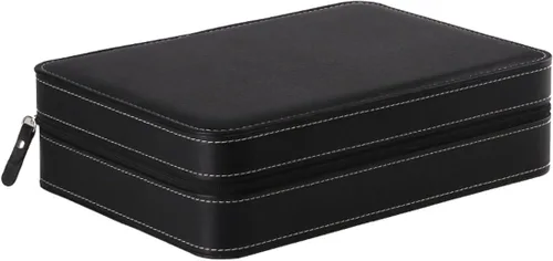 Miniatura 3 de Homeater Caja de reloj de 10 ranuras Caja de viaje portátil con cremallera Caja de almacenamiento de joyería de almacenamiento de almacenamiento