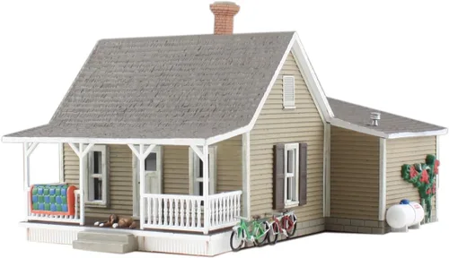 Miniatura 4 de Casa de 2 pisos de la abuela Escala N construida y lista Woodland Scenics